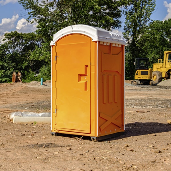 how often are the portable restrooms cleaned and serviced during a rental period in Manns Choice PA